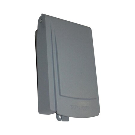 Acoustic Slimline Rectangle Plastic 1 Gang In-Use Cover for Protection From Weather  Gray AC2736991